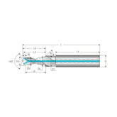 ISO Metric  HTC (Thriller) Drill, Chamfer & Thread with Coolant-Thru Solid Carbide Thread Milling Tools - Big-tools Industrial Supply Tools for Metal Cutting